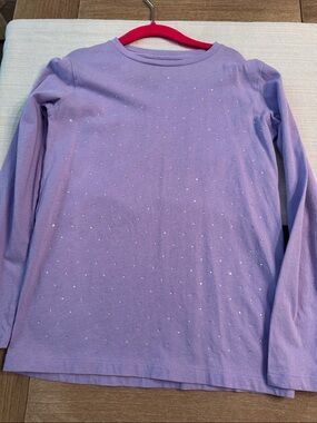 Crewcuts Lavender Long-Sleeve Tee with Rhinestone Dots